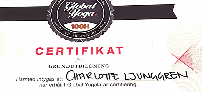 Yoga-certifikat februar 2018